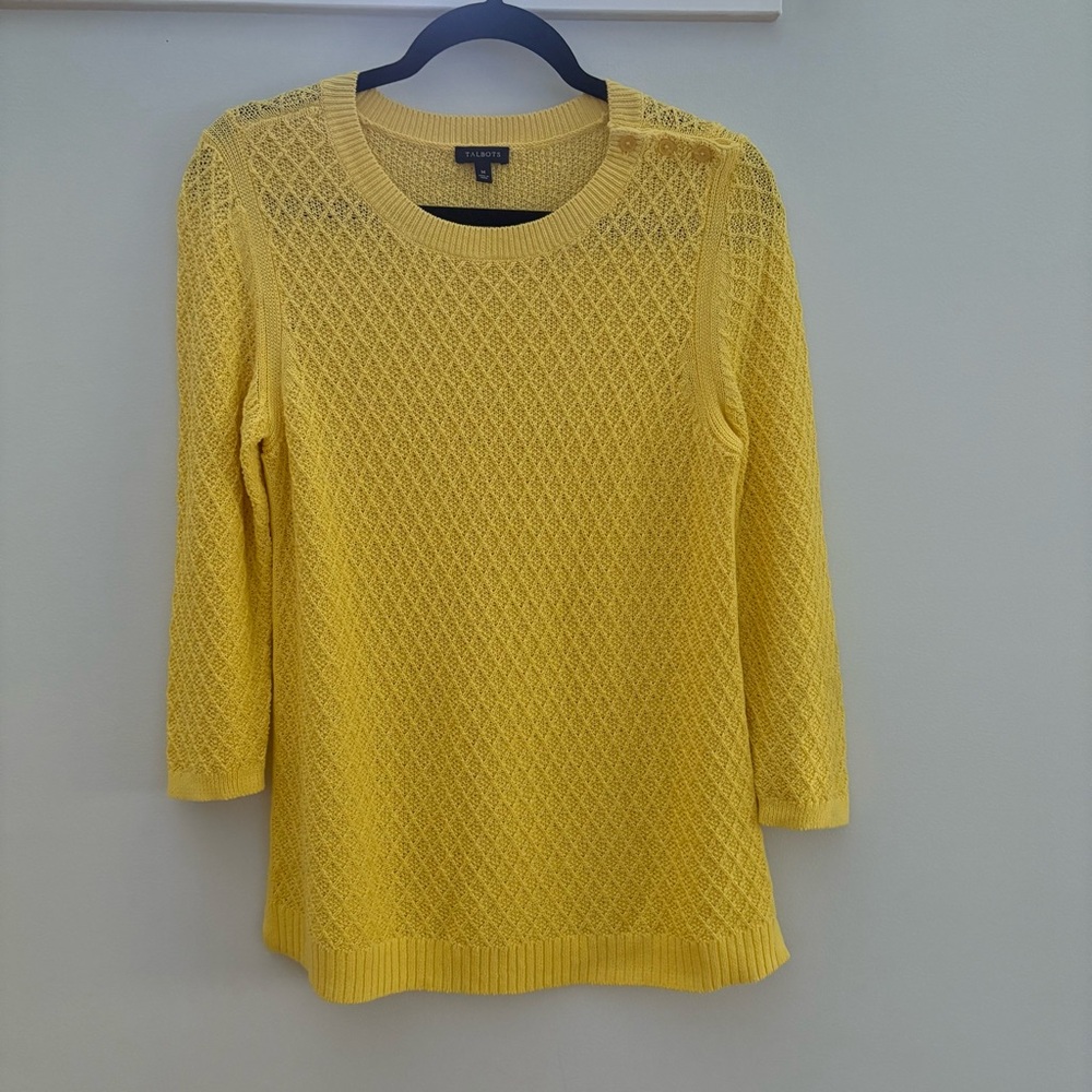 Talbots Sunny Yellow Women's Crew Neck Sweater